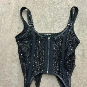 Steve Madden sequin  corset top